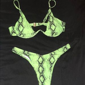Neon green SHEIN swimsuit!